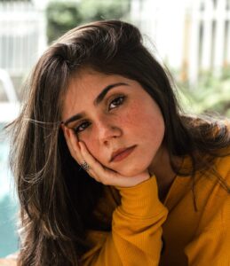 A young woman thinking about abortion
